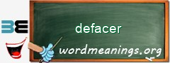 WordMeaning blackboard for defacer